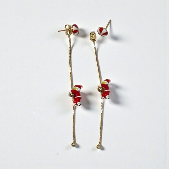 Santa Claus Dangle Long Earring - Picture 4 of 4